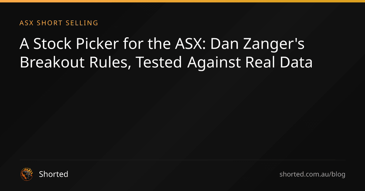 Cover Image for A Stock Picker for the ASX: Dan Zanger's Breakout Rules, Tested Against Real Data