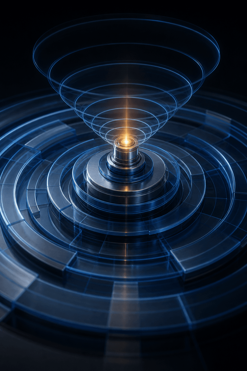 Conceptual visualization of electronic warfare and signal disruption