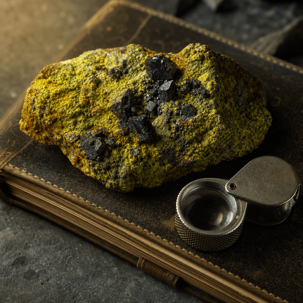 Uraninite ore sample representing the region's rich mineral potential