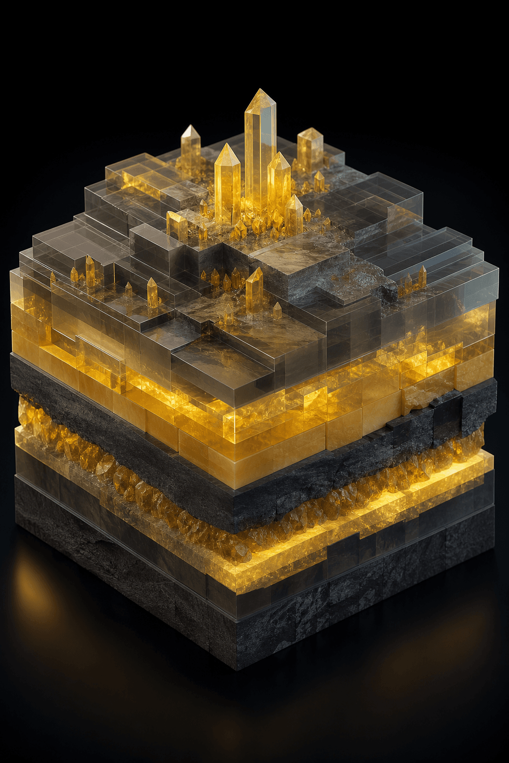 Abstract representation of geological resource modeling