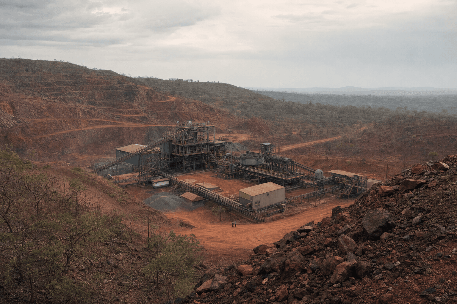 The Kayelekera open-pit uranium mine site in northern Malawi