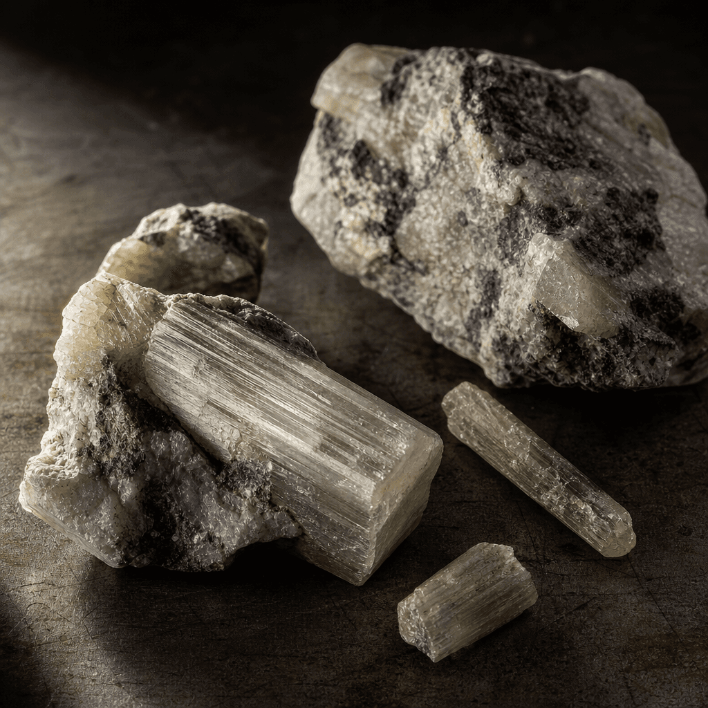 Raw spodumene ore containing high-grade lithium concentrates